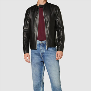 Veste d'hiver matelassée en cuir véritable pour homme, style urbain, avec logo frontal, séchage rapide, respirante, écologique, confortable, design intemporel - Product Image 3