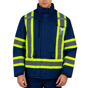 Wholesale Quality Perfectionists <b>High</b> <b>Visibility</b> CE Certified Breathable Zippered Reflective <b>Softshell</b> Cotton Unisex Work <b>Jacket</b> - Product Image 1