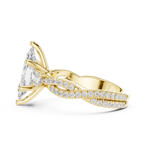 Anillo de Diamante de Corte Marquesa de 2 Quilates, Cultivado en Laboratorio, de Alta Calidad, Oro Sólido de 14k, Certificado IGI, Regalo de Boda o Compromiso para Mujer - Product Image 2