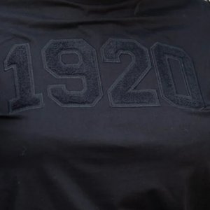 3.All Black 1920 Camiseta de chenilla para mujer con letras griegas Zeta Phi Beta, ropa informal de calle, Top de algodón de primera calidad - Product Image 3