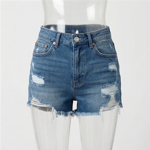Fashionable Women <b>Denim</b> Shorts Trendy High Waist Design Soft <b>Stretch</b> Fabric Ideal Summer Outfits Customized Color Fit - Product Image 1
