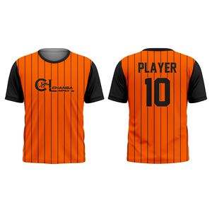 ชุดยูนิฟอร์มซอฟต์บอลแขนสั้นสีส้มดำแบบกำหนดเอง ชุดเสื้อและกางเกงพิมพ์ลายระบายอากาศ แห้งเร็ว สำหรับทีม ใส่โลโก้ของคุณได้ - Product Image 3