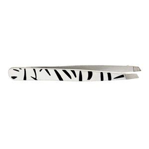 High Quality Slanted Eyebrow Tweezers For Plucking <b>Threading</b> Hair Removal Tweezers With Comfortable Plain Handle - Product Image 4