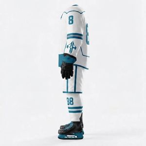 Ensemble d'uniformes de hockey sur glace avec impression par transfert thermique par RIVIAN ATLANTIC, couleur unie, 100% polyester, qualité supérieure pour hommes - Product Image 5