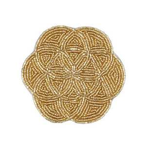 Handmade Bohemian Elegant Art Beaded Cup Coasters <b>Table</b> <b>Protection</b> for Coffee <b>Table</b> Exquisite Indian Design - Product Image 5