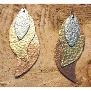 Bijoux de mode en cuivre et laiton écologiques faits à la main de qualité supérieure, design tendance exclusif, modèle 48 pour les fêtes, élégant - Product Image 1