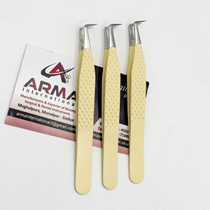 Pince à cils à pointe en fibre de 90 degrés, testée à la main, durable, avec logo personnalisé, pour extensions de cils, pointe fine - Product Image 3