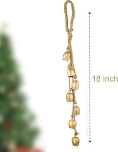 Ornement de cloche de Noël classique en métal écologique pour la décoration de l'arbre de Noël, la décoration de la maison et les accessoires de fête festive - Product Image 2