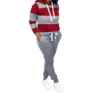 Chándal ajustado personalizado para mujer, Jersey cálido para otoño e invierno, chándal con pantalones para correr, chándal ecológico para niñas - Product Image 1