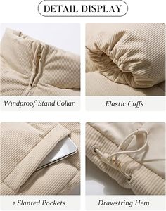Veste d'extérieur pour femme à col rond et fermeture éclair, style vintage, courte, respirante, écologique, coupe-vent - Product Image 4