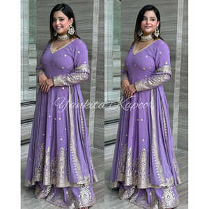 ชุดราตรีเย็บอย่างเต็มที่ของดีไซน์เนอร์ชุดออกงานปาร์ตี้พร้อม dupatta ประณีตสำหรับโอกาสพิเศษ - Product Image 3