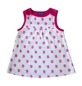 Robe rose confortable pour filles, tenue élégante, belle robe rose en coton à carreaux, avec taille ajustable et joli dos croisé, Style mignon - Product Image 3