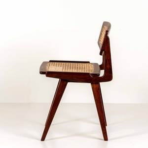 Silla de Comedor de Madera Maciza de Estilo Moderno de Mediados de Siglo, Diseño Escandinavo, Silla Lateral sin Brazos con Mimbre Tejido para Cafetería y Hogar, Venta al Por Mayor - Product Image 3