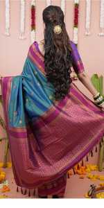 Sari de Seda Banarasi de Alta Calidad para Mujer, Sari Nupcial Indio para Bodas y Uso Diario, Disponible a Precio de Mayoreo - Product Image 2