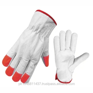 High Performance Premium Quality Cowhide Grain Leather Anti-Slip Safety <b>Gloves</b> for Industrial Driving General Purpose - Product Image 4