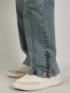 Jean en denim pour homme de qualité supérieure, tissage écologique, style artisanal, coupe décontractée à jambe large, collection printemps - Product Image 6