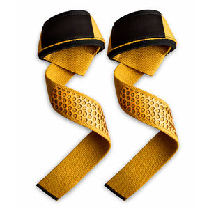 Correas de Levantamiento Amarillas Premium SAAR INDUSTRIES, Agarre Antideslizante de Silicona con Diseño de Panal, Algodón Resistente, Transpirables y Ajustables para Gimnasio - Product Image 6