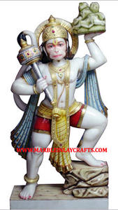 Estatua de Hanuman Ji de Mármol Blanco de Alta Calidad en Posición de Pie, Fabricante, Mayorista y Proveedor para Templos y Hogares - Product Image 2