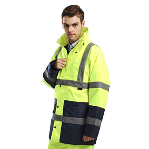 Veste de sécurité haute visibilité personnalisée, imperméable, réfléchissante, vêtements de travail d'hiver, parka orange haute visibilité, vêtements de sécurité industrielle - Product Image 4