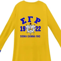 Robe à manches longues Sigma Gamma Rho pour femmes, vêtements de sororité grecque, robe décontractée tendance, col rond, confortable, vente en gros personnalisée