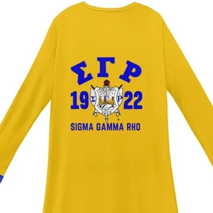 Robe à manches longues Sigma Gamma Rho pour femmes, vêtements de sororité grecque, robe décontractée tendance, col rond, confortable, vente en gros personnalisée - Product Image 4