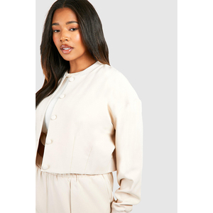 Veste d'hiver courte en duvet de haute qualité pour femme, style bomber, col montant, personnalisable, vente en gros OEM - Product Image 6