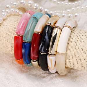 Pulsera de Flores Boho Hecha a Mano con Resina, Hermosa y Colorida, Brazalete Variado AL MALIK CRAFT - Product Image 1