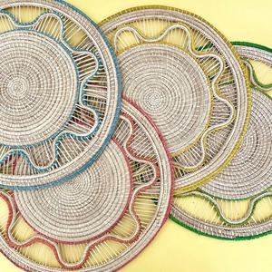 Napperon de vaisselle en jonc de mer de style vintage écologique Vase en bambou Tapis et tampon tissé en jonc de mer naturel Vente en gros Vietnam - Product Image 2