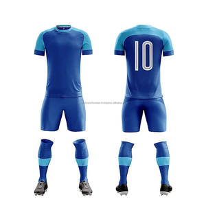 Ensemble d'uniformes de football personnalisés en polyester 100 %, maillots de football sublimés, tenues de sport de haute qualité 220g - Product Image 2