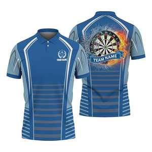 เสื้อโปโลทีมดาร์ทชายแบบแห้งเร็ว พิมพ์ลายแบบซับลิเมชั่นตามสั่ง สำหรับการแข่งขัน พร้อมกระเป๋า - Product Image 4