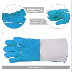Guantes de Soldadura Tig Mig de Alta Calidad, Guantes de Soldador de Argón, Cuero Genuino, Talla XL, Anti-Corte - Product Image 3