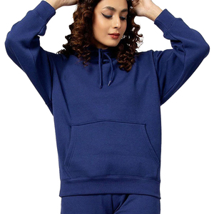 Sudadera con capucha corta de forro polar personalizada para mujer con borde sin rematar, al por mayor, sudadera deportiva de manga larga para gimnasio - Product Image 5