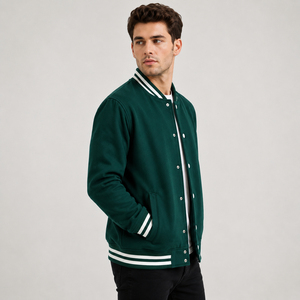 Wholesale Price OEM Custom Logo Color <b>Long</b> Sleeve Casual Varsity <b>Jacket</b> <b>Men</b> Baseball <b>Jackets</b> Eco-Friendly Varsity <b>Jacket</b> For <b>Men</b> - Product Image 5
