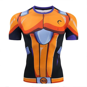 Men’s Graphic Sublimation Rashguard Long Sleeve Compression Shirt UV Protection Quick Dry Surf Swimming Fitness Gym Sportswear - Product Image 1