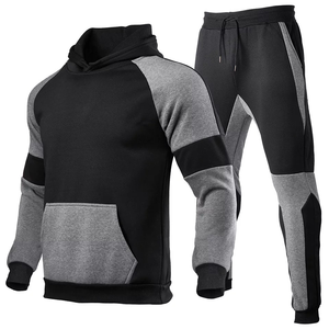 Ensemble de survêtements décontractés ajustés deux pièces pour hommes, ensemble de survêtements personnalisés unisexe, tenue de jogging vintage avec fermeture éclair - Product Image 1