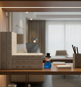 Adorno de Muñeco de Nieve de Vidrio Hecho a Mano, Pisapapeles Decorativo, Decoración Navideña para el Hogar, Regalo, Figura de Vidrio Soplado, Decoración de Escritorio - Product Image 5