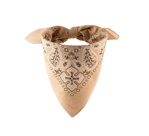 Bandana vintage en acrylique crème avec impression personnalisée de foulard, 22x22 pouces, accessoire décoratif multifonctionnel unisexe décontracté - Product Image 1