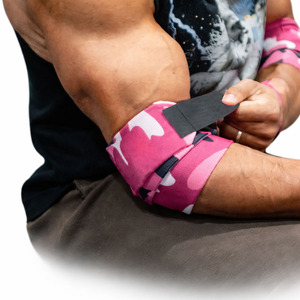 Bande de compression élastique réglable pour le coude avec sangle pour la protection des bras lors de la musculation, de la remise en forme et de l'entraînement en salle de sport - Product Image 1