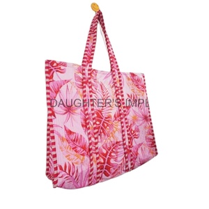 Bolso Tote de Alta Calidad para Mujer, Estilo Bohemio, Acolchado, con Rayas, Dos Asas, de Algodón, Hecho a Mano, Vintage, para Compras, Almacenamiento y Accesorios - Product Image 5