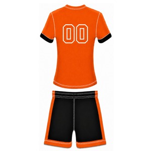 custom Orange Football Jersey <b>Shorts</b> Set Athletic Team Uniform Training Wear <b>Short</b> Sleeve Sports Apparel Performance Clothing - Product Image 2