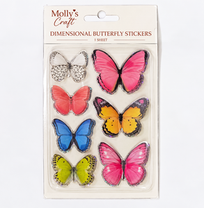 Pegatinas de Mariposas Dimensionales 3D, Pegatinas Decorativas para Decoupage, Borde Holográfico de Colores para Álbumes de Recortes, Tarjetas y Cajas de Regalo - Product Image 1