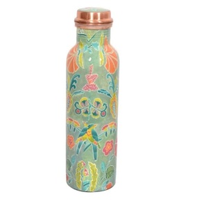 Bouteille d'eau en cuivre imprimée avec un autocollant en émail attrayant, de haute qualité, pour la décoration, idéale pour la maison et le bureau. - Product Image 4