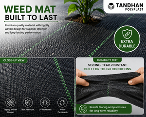 Malla Antihierbas Agrícola TANDHAN EcoPack de HDPE con Protección UV, 150g, Negra, para Viveros y Jardinería - Product Image 1