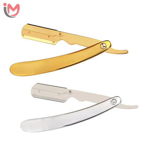Professional <b>Straight</b> <b>Razor</b> for Body Face Shaving Custom Logo Stainless Steel Handle Single Blade Barber Salon Manual Edge - Product Image 1