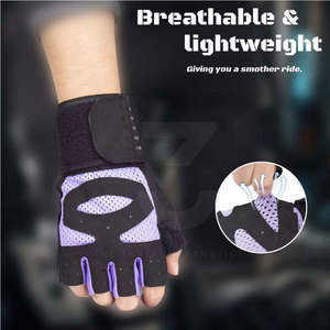 Innovative Half Finger Neoprene Fitness Gloves-Durable Ergonomic Shape Adjustable Wrist <b>Strap</b> Comfortable Hand Palm Protection - Product Image 6