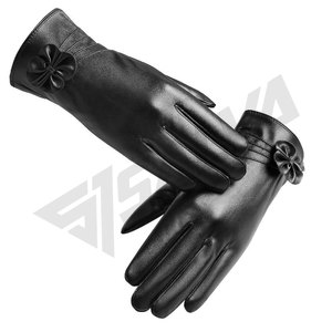Gants d'hiver en cuir pour femmes, de bonne qualité, pour tous les jours et les soirées, avec poignées antidérapantes, gants et mitaines en cuir - Product Image 1