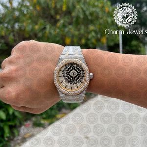 Montre de luxe Charm en acier inoxydable, boîtier rond de 40 mm, mouvement mécanique analogique, cadran en verre, bijoux de mode vintage pour homme - Product Image 6