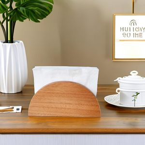 Porte-serviettes en bois de qualité supérieure avec un paquet de mouchoirs pour la cuisine, le bureau, le restaurant, le café, les tables de fête - Product Image 6
