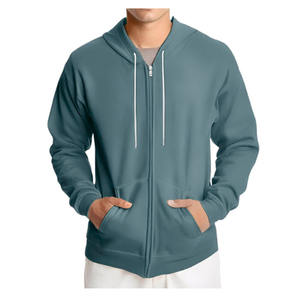 Sweat-shirt à capuche pour homme, fermeture éclair, tissu respirant et écologique, impression du logo sur le devant, manches longues, hiver - Product Image 5