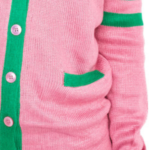 Cárdigan de punto Kelly rosa para mujer, suéter de manga larga con botones en la parte delantera, estilo clásico, informal, suave y cómodo, ropa exterior para llevar en capas - Product Image 4